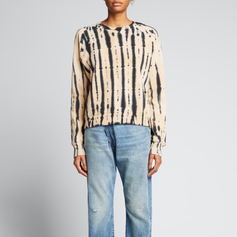 NWOT RE/DONE Classic Raglan Tie-Dye Crewneck Sweatshirt